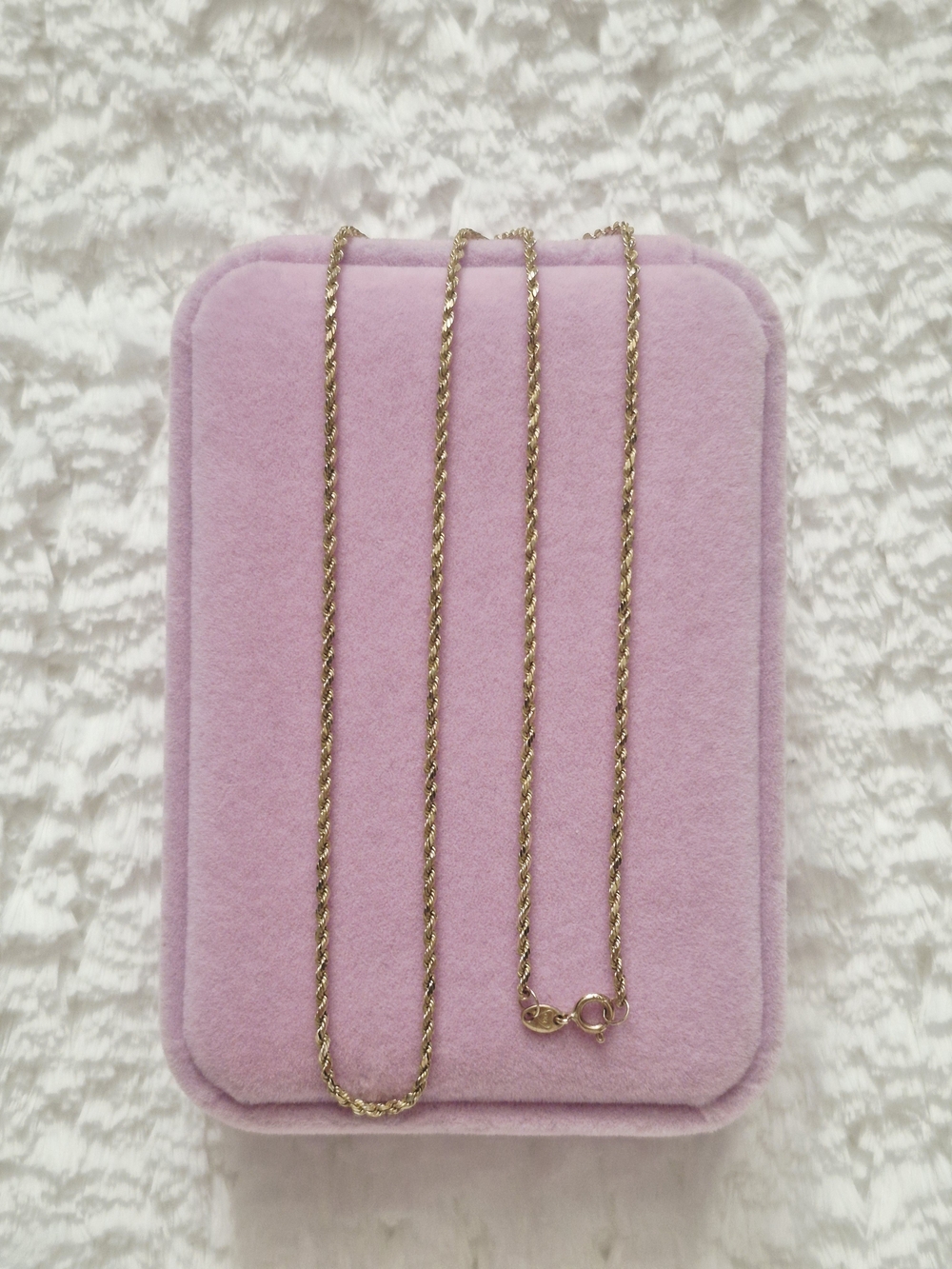 10k Yellow Gold Classic Rope Chain Necklace 19"
